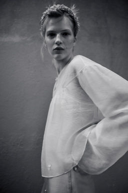 ORGANZA JACKET WITH RHINESTONE BUTTONS - Zara фото 7