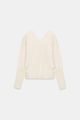 JERSEY PUNTO CUELLO PICO / Crudo - Zara фото 2