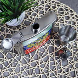 Фляжка 500 мл Россия + 4 стопки, воронка / FL-150 /уп 40/ - ГалеонТрейд фото 11