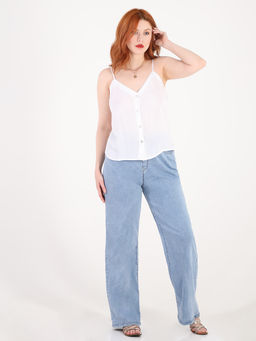 Джинсы женские тонкие летние на резинке - Almond фото 3