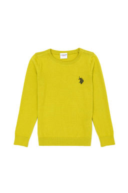 U. S. Polo Assn Базовый свитер с круглым вырезом фисташкового цвета для девочек - U.s. polo assn фото 7