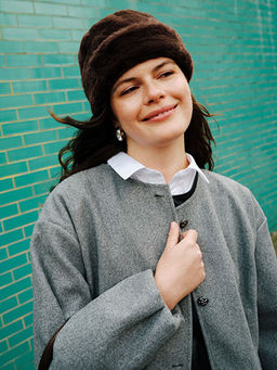 Bisiklet Yaka Kad?n Bomber Ka?e Ceket