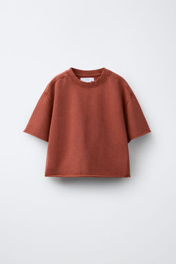 CAMISETA JOGGING EFECTO LAVADO / Marr?n / Topo - Zara фото 11
