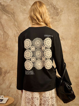 Лонгслив с кружевом на спине 95% хлопок, 5% лайкра - Sahar art lab фото 5