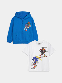 Sonic Bask?l? Erkek ?ocuk H?rka Ve Ti??rt 2li