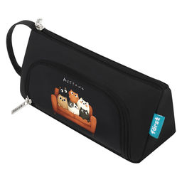 Пенал мягкий 1 отд. F?rst "Feline friends", 210*115*85 (AB-PC67651) 1 карман, откидная планка, полиэстер