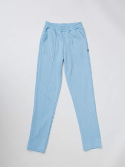 Женский костюм, интерсофт, свитшот и брюки прямые со стрелками, голубой - Knitka wear фото 4