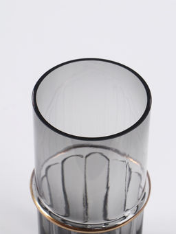 Ваза «Лоренцо», 25×10 см, стекло, чёрная