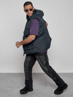 Куртка - жилетка трансформер с подогревом 2 в 1 мужская зимняя темно-синего цвета 6668TS - Mtforce фото 20