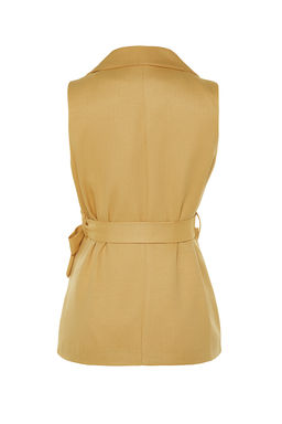 Siyah Regular Kemerli Dokuma Yelek TWOAW23YE00021 - Trendyolmilla фото 16