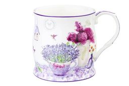 Кружка 350 мл 11,5*8,5*8,5 см Лаванда NEW BONE CHINA