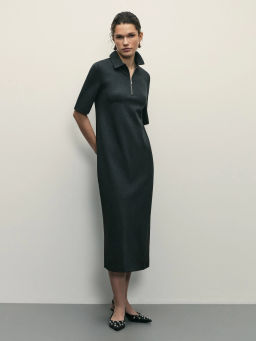 Платье с воротником поло на молнии / Zarina