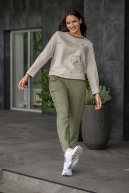 Костюм спорт-шик 100% хлопок футер - Новый лен фото 9