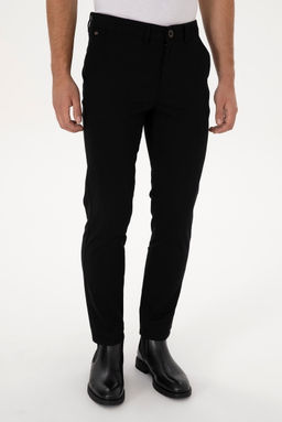 Erkek Siyah Slim Fit Kanvas / Chino Pantolon - U.s. polo assn фото 2