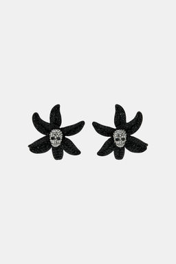 SKULL FLOWER EARRINGS