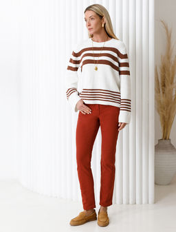 Джемпер крупной вязки из хлопка - Vilatte фото 5