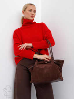 Сумка женская кожаная 990181NN coffee Natale Navetta