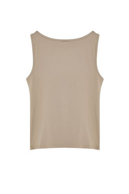 TRENDYOLMILLA Vizon Poliamid Havuz Yaka Vucuda Oturan Orme Atlet TWOSS24AL00065 фото 7