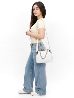 LACCOMA сумка Ева-Л815-белый эко кожа хлопок  фото 2