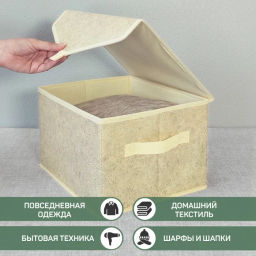 Короб стеллажный с крышкой, малый, 30*25*20 см Valiant  фото 57