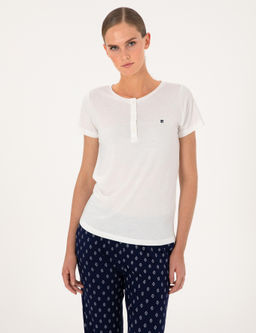 Beyaz K_sakollu Pijama Tak_m_ - Pierre cardin фото 3