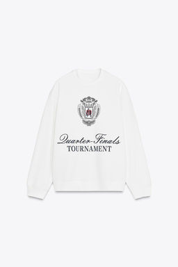 FRONT EMBROIDERED SWEATSHIRT - Zara фото 4