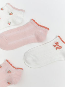 Desenli K?z ?ocuk Patik ?orap 5li