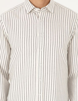 Рубашка Pierre Cardin Slim Fit темно-синяя в полоску с длинными рукавами