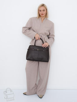 Сумка женская кожаная 8018-2S coffee Velina Fabbiano-Safenta