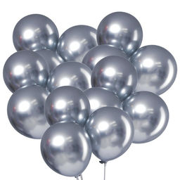 Воздушные шары латексные 12" «Хром», 50 шт., серебряные