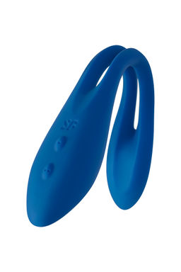 Многофункциональный вибратор для пар Satisfyer Elastic Game, синий  фото 6
