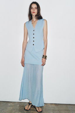 PLAIN KNIT WAISTCOAT TOP - Zara фото 13