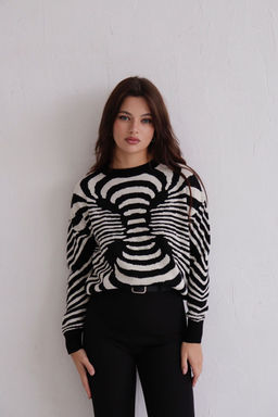 10446 Джемпер чёрно-белый - Martichelli фото 2