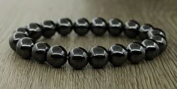 Гематит черный 10мм, браслет "Классика" длина 17см