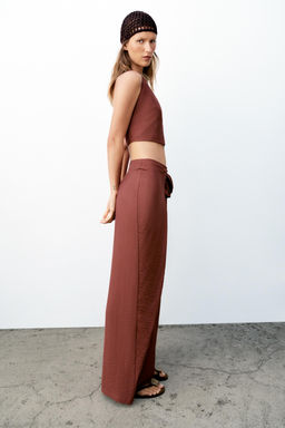 TOP CORTO HALTER / teja oscuro - Zara фото 3