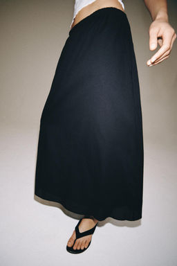 FALDA LARGA ZW COLLECTION / Negro - Zara фото 4