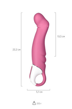Нереалистичный вибратор Satisfyer Vibes Petting Hippo, силикон, красный, 22,9 см.  фото 6