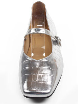 06-2009-5C GREY/SILVER Туфли женские (натуральная кожа)