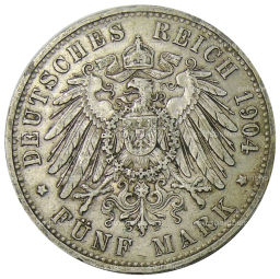 5 марок 1904 года D Германия (Бавария)