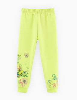 Брюки оттенка кибер лайм для девочки 240026