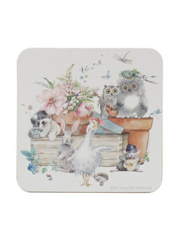 Кружка ANIMAL FAIR 330мл с ложечкой и подставкой - SIJ фото 4