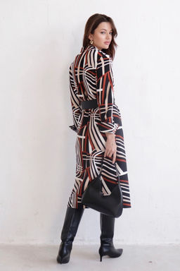 Платье-рубашка с английским воротником принт - Martichelli фото 278