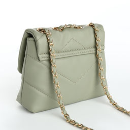 Сумка женская мессенджер на клапане, 17.5×6×14.5 см, оливковая