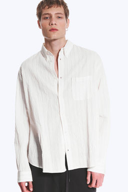 Camisa Abotonada Estructurada De Corte Holgado - H&m фото 6