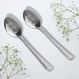 Ложки с гравировкой, набор Для сладкой парочки, 15.5?25.5 см, 2 шт.