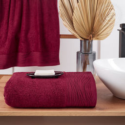 Полотенце махровое Модерн (малиновый) 50*90/1 шт. - 50*90 Махровые полотенца Арт Дизайн (Узбекистан)  фото 2