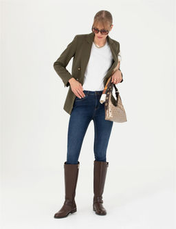 Haki Slim Fit Ceket