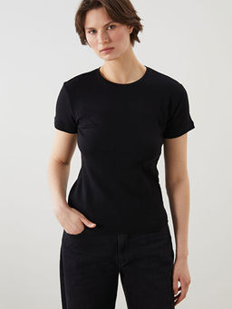 Bisiklet Yaka Kad?n Ti??rt