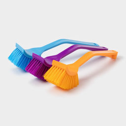 Цена за 5 шт. Щётка для посуды с изогнутой ручкой Доляна, 3×4×20 см, МИКС