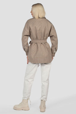 Пальто женское демисезонное (пояс) - El podio фото 3